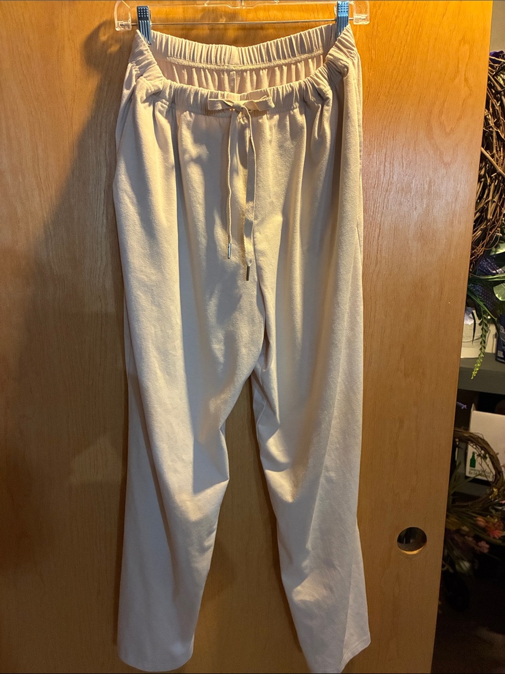 Women's Drawstring Joggers - beige